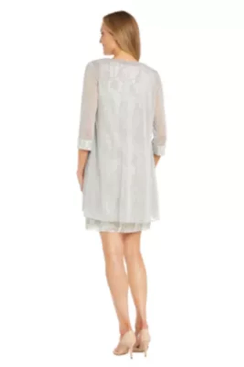 2pc Foil Matte Jacket Dress