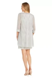 2pc Foil Matte Jacket Dress