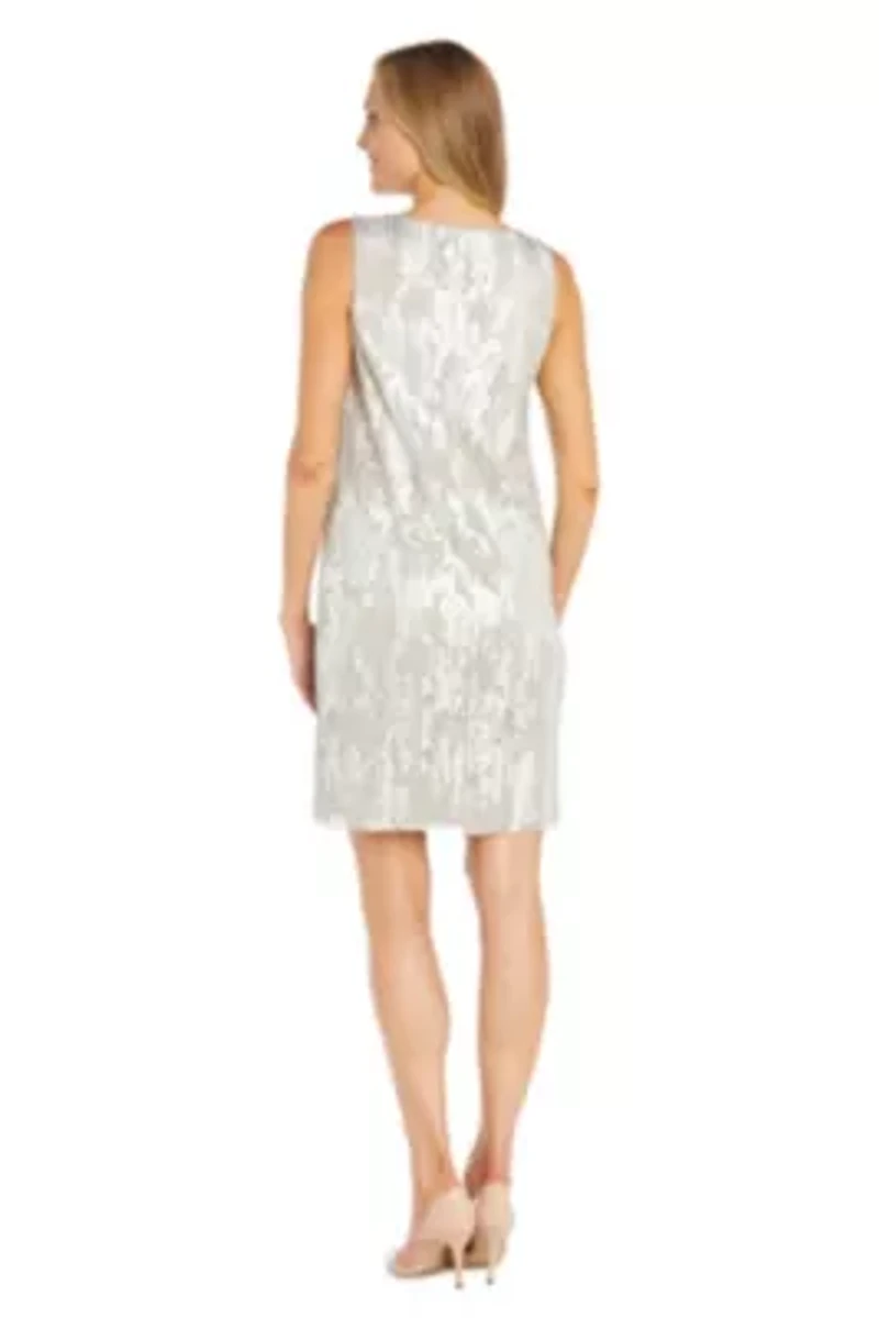 2pc Foil Matte Jacket Dress