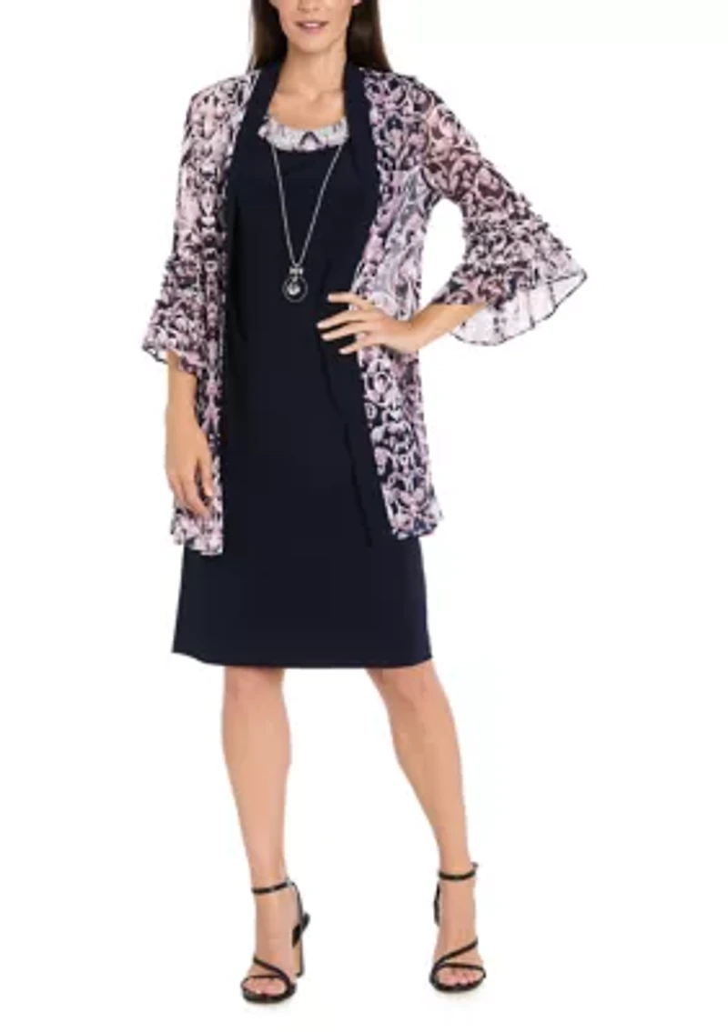 Women's Printed Mesh Jacket Set