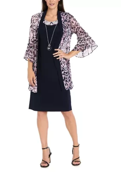 Women's Printed Mesh Jacket Set