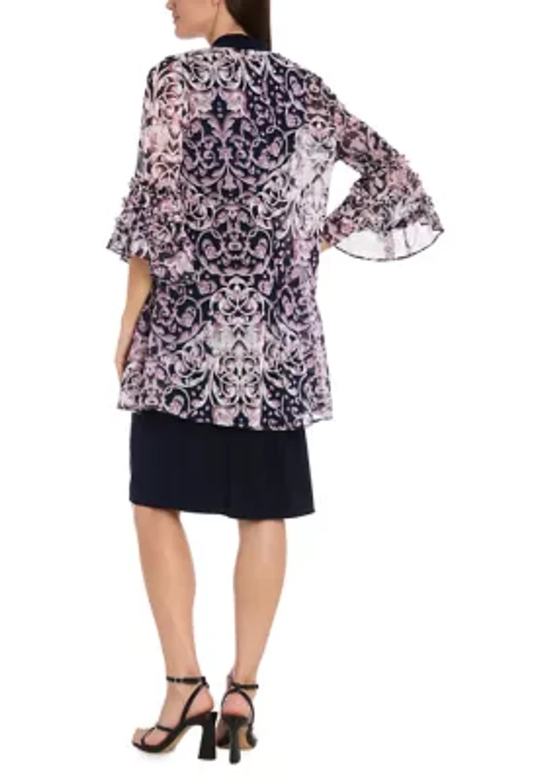 Women's Printed Mesh Jacket Set