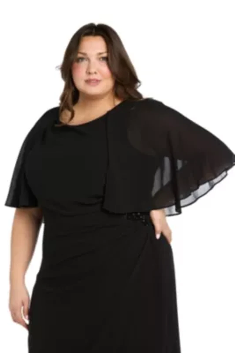 Chiffon Capelet Dress
