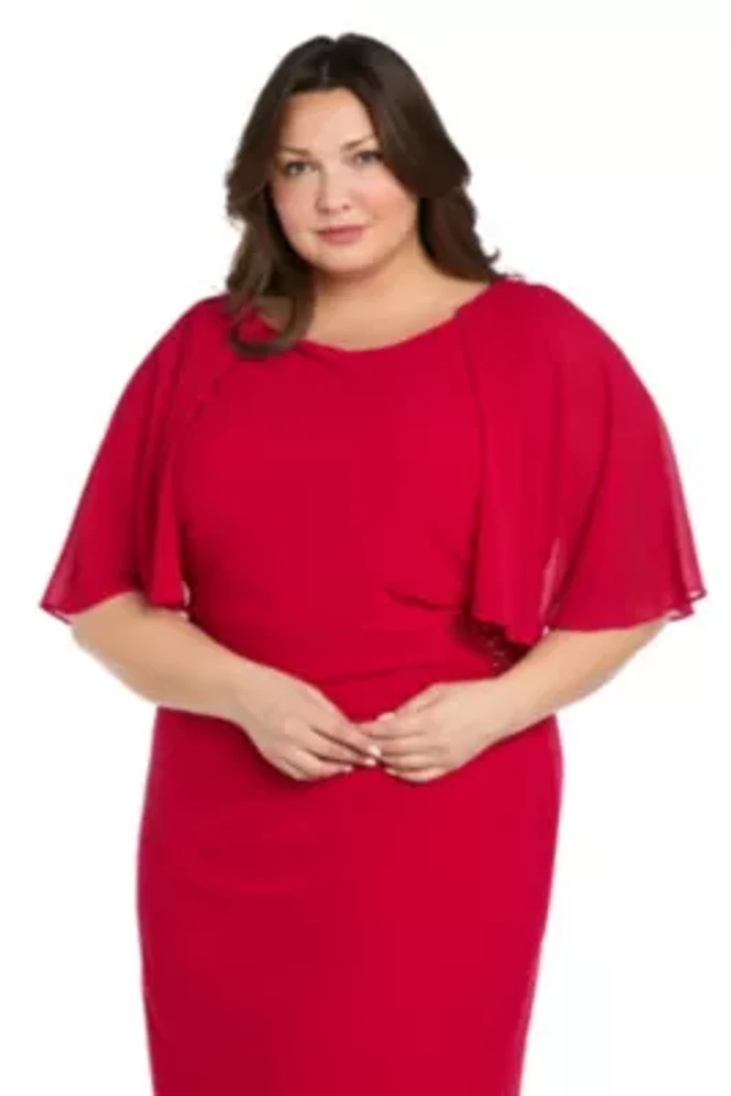 Chiffon Capelet Dress