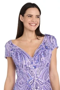 Cap Sleeve Sequin Dress