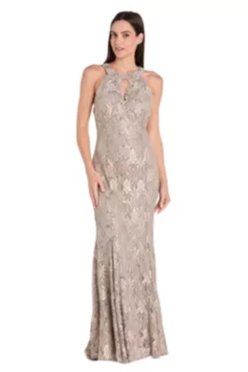 Long Glitter Lace Dress