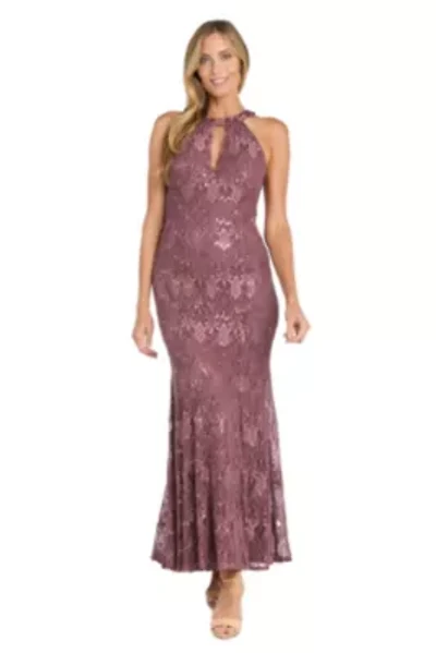 Long Glitter Lace Dress