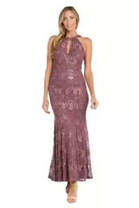 Long Glitter Lace Dress
