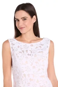 1Pc Laser Cut Out Flounce Dress
