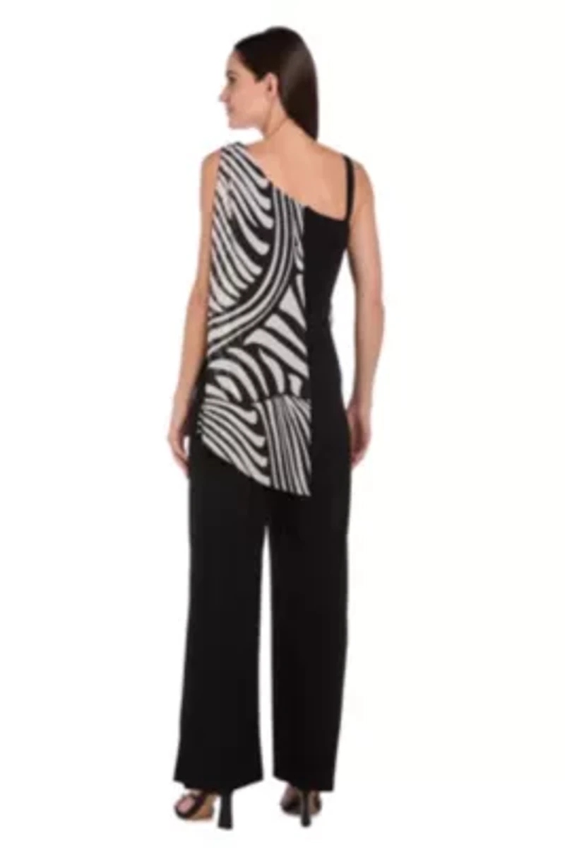 Petite 1Pc One Shoulder Printed Jumpsuit