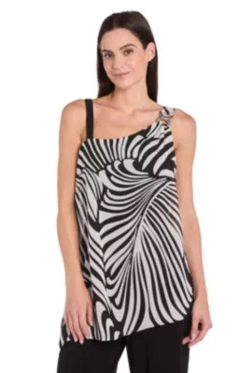 Petite 1Pc One Shoulder Printed Jumpsuit