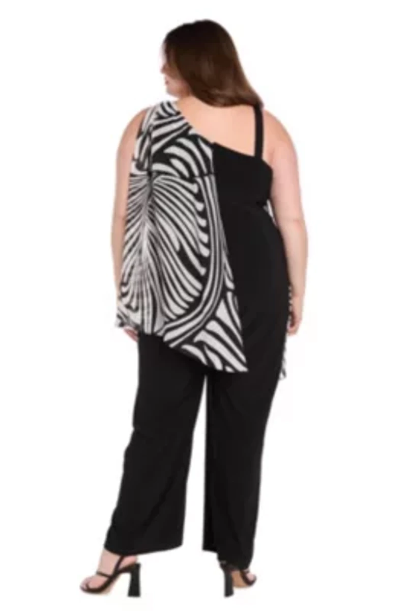 Womens 1Pc One Shoulder Printed Jumpsuit