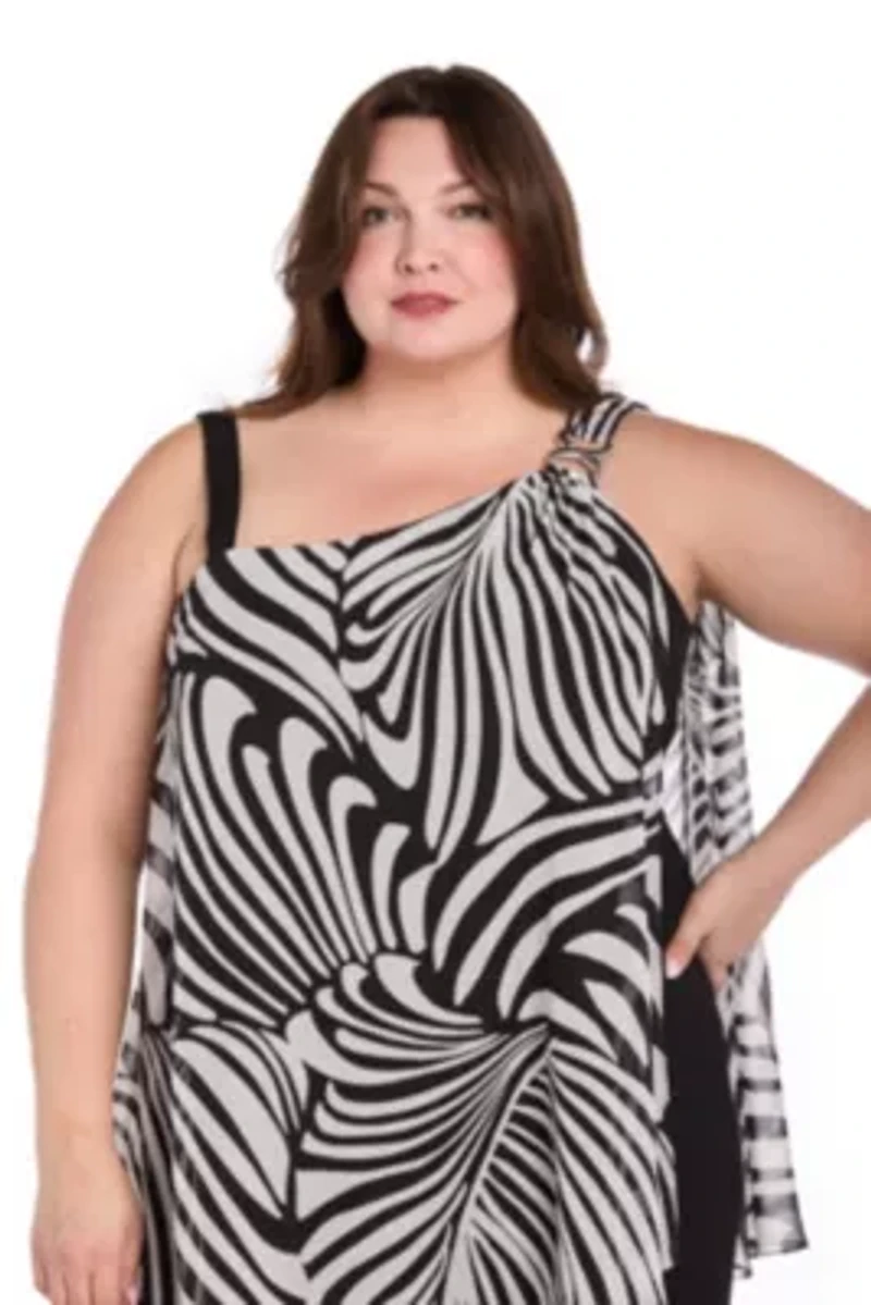 Womens 1Pc One Shoulder Printed Jumpsuit