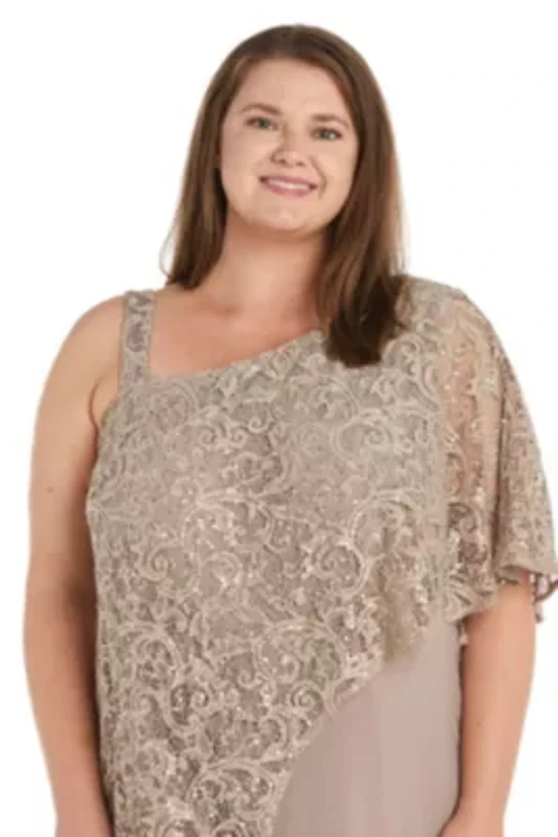 1Pc Emb Sequins Lace Caplet Jumpsuit With Straps