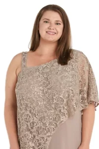 1Pc Emb Sequins Lace Caplet Jumpsuit With Straps