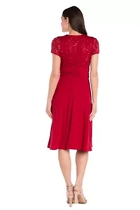 Lace and Ity Wrap Dress