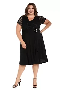 Lace and Ity Wrap Dress