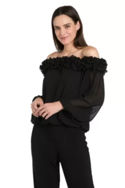 Ruffle Trim Top