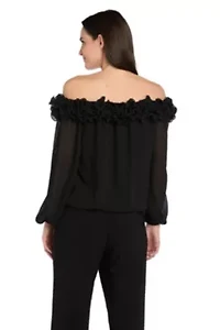 Ruffle Trim Top