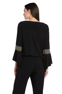 Rhinestone Sleeve Top