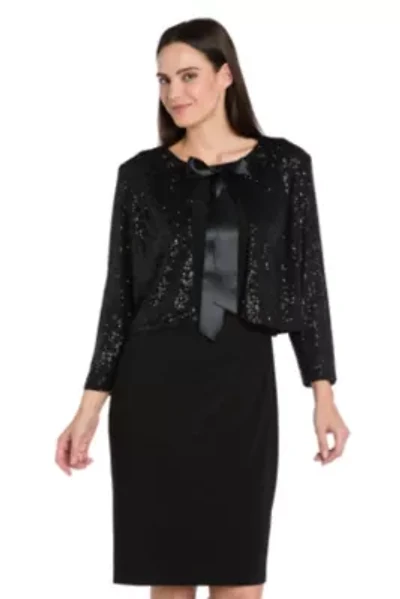 Sequin Jacket with Bow