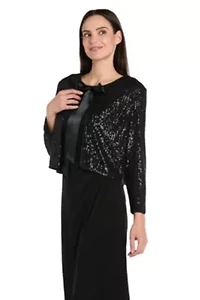Sequin Jacket with Bow