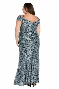 Glitter Lace Long Dress