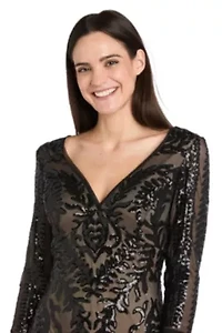 Black Long Beaded Gown