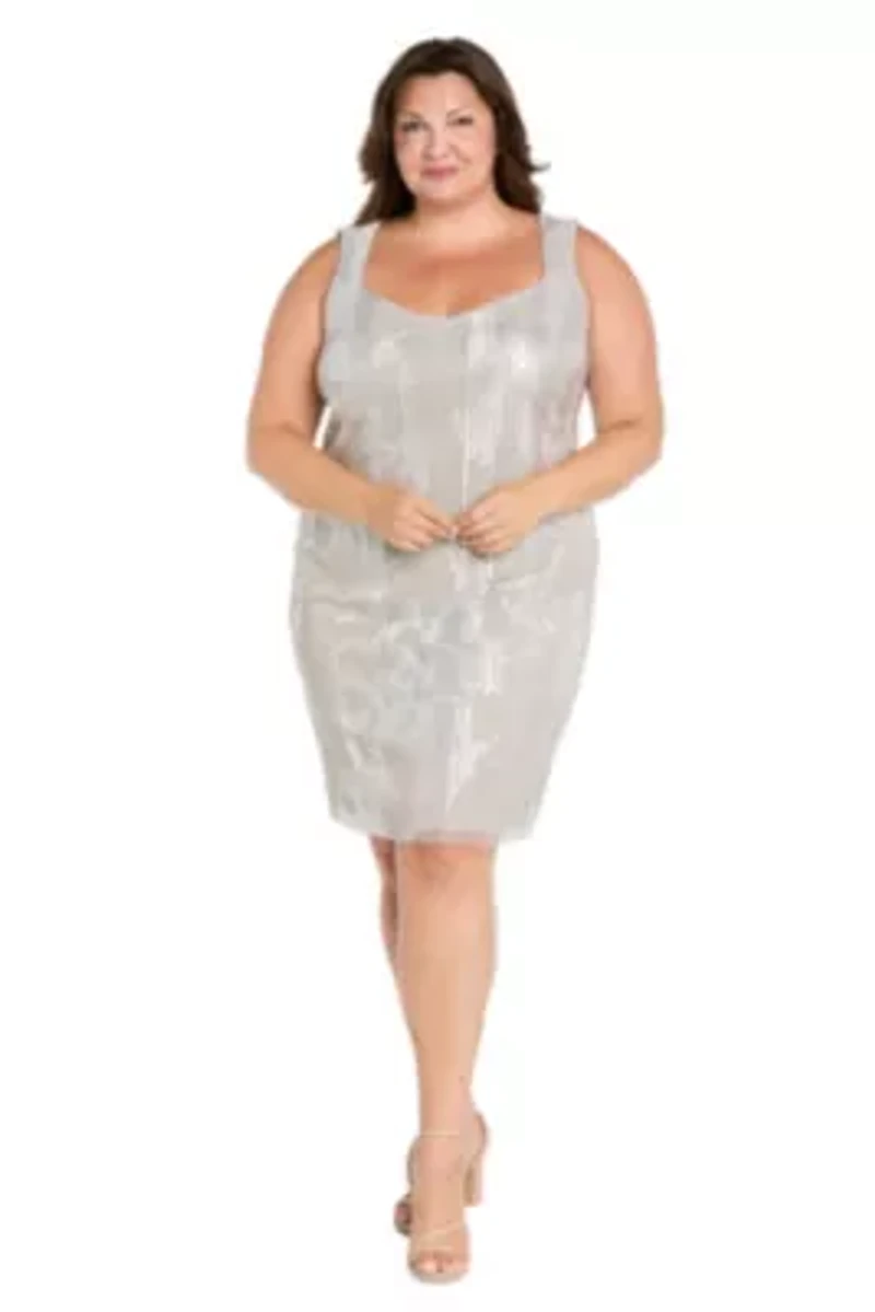 Lace Foil Jacket Dress