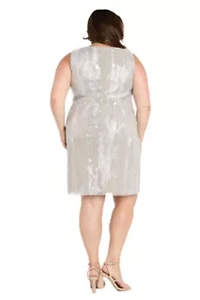 Lace Foil Jacket Dress
