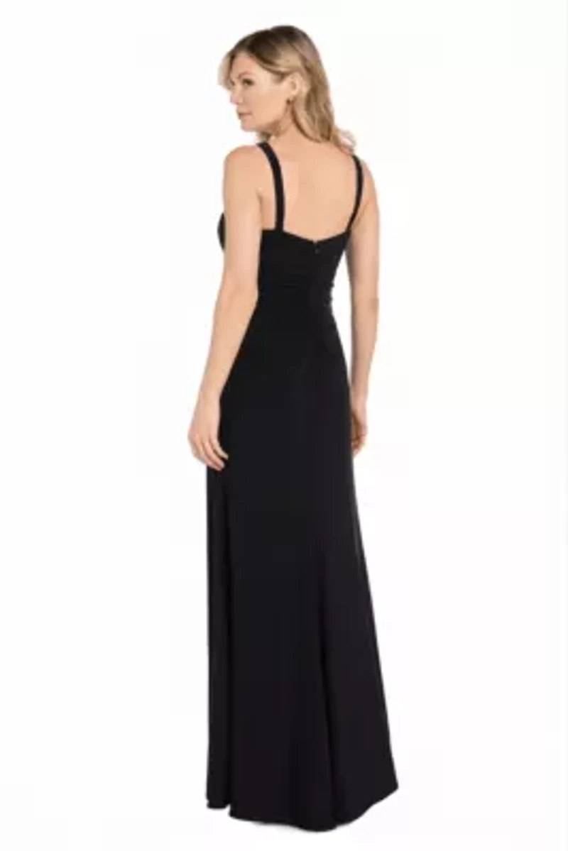 Long Drape Front Dress