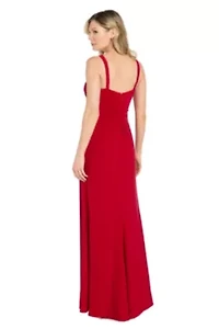 Long Drape Front Dress