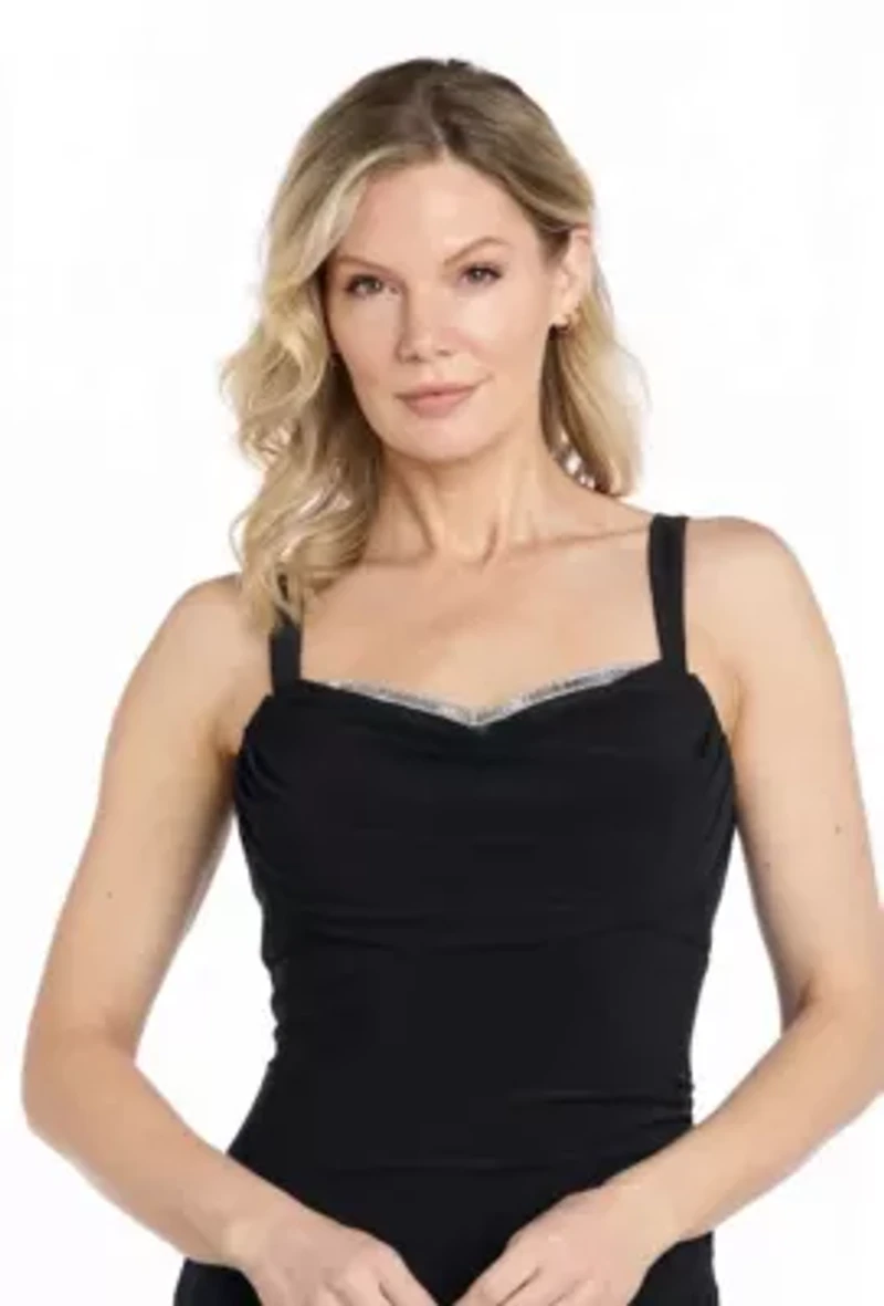Long Drape Front Dress