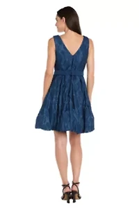 Short Jacquard Bubble Dress