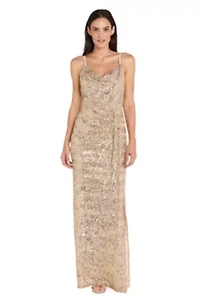 Sequin Wavey Long Dress