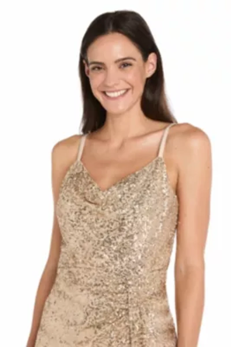 Sequin Wavey Long Dress