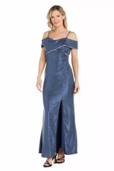Rhinestone Trim Cold Shoulder Dress