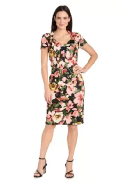 Missy 1Pc Floral Printed Sheath Dress