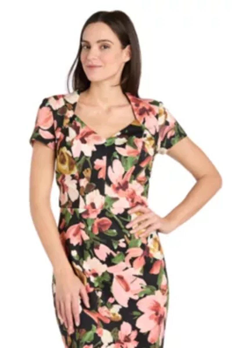 Missy 1Pc Floral Printed Sheath Dress