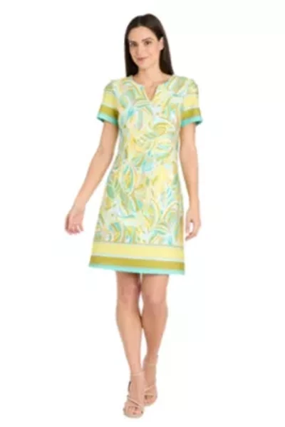 Missy 1Pc Short Sleeve Printed Sheath Dress