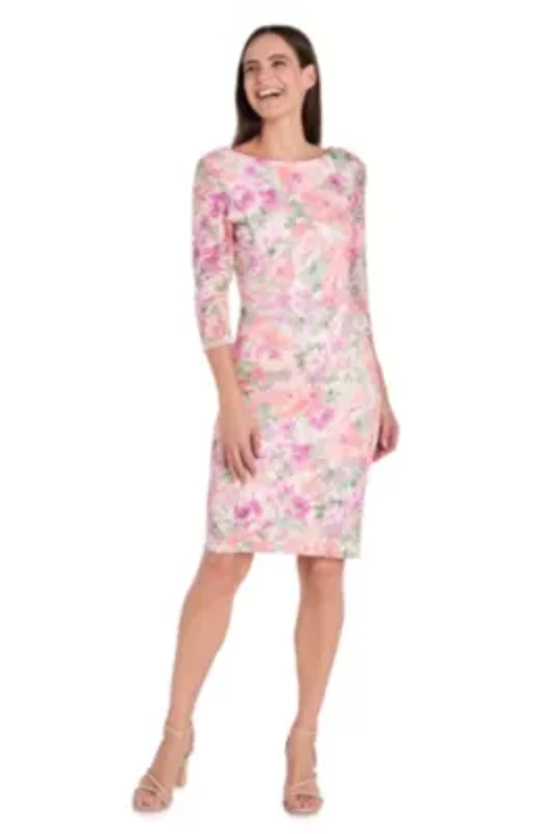 Missy 1Pc Printed Lace Sheath