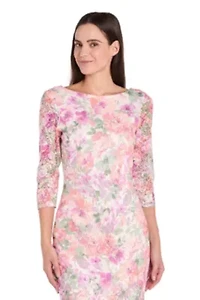 Missy 1Pc Printed Lace Sheath