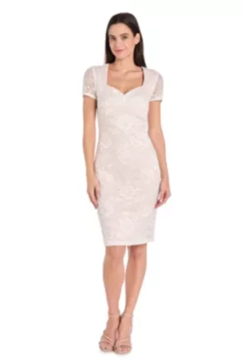 Missy 1Pc Short Stretch Lace Sheath