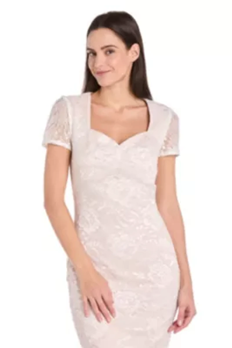 Missy 1Pc Short Stretch Lace Sheath