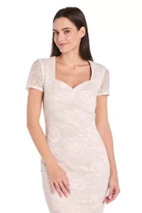 Missy 1Pc Short Stretch Lace Sheath