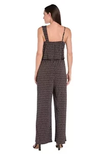 Missy 1Pc Printed Jumpsuit with Strap Detail