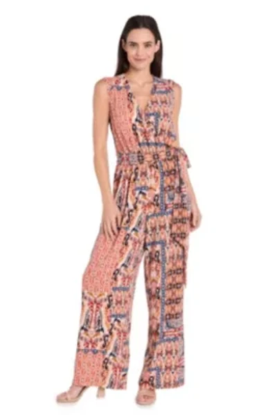 Missy 1Pc Ikat Printed Jumpsuit with Self Belt