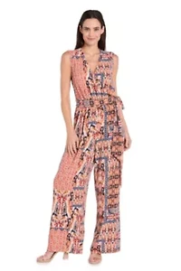 Missy 1Pc Ikat Printed Jumpsuit with Self Belt