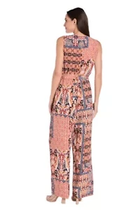Missy 1Pc Ikat Printed Jumpsuit with Self Belt