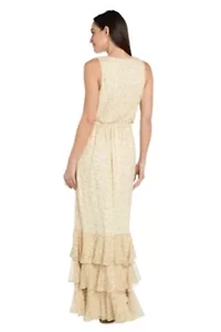 Petite 1Pc V-Neck Dress with Tiered Hem